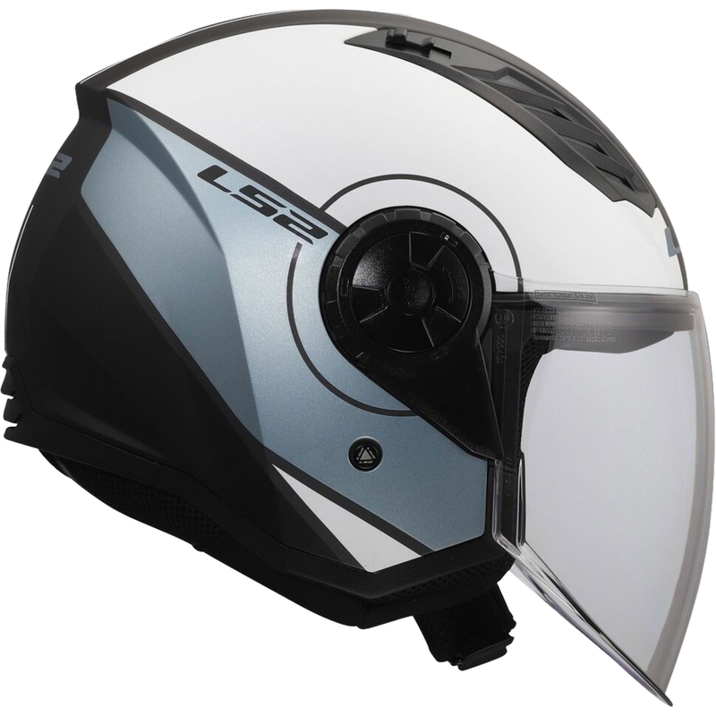 Κράνος μοτοσικλέτας ανοιχτού τύπου LS2 OF616 Airflow II Cover ματ γκρι-μπλε