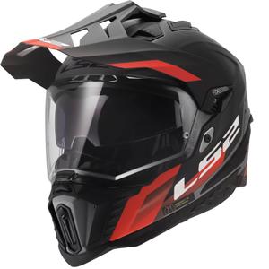 Κράνος Enduro LS2 MX701 Explorer Hexa ματ μαύρο-κόκκινο-γκρι