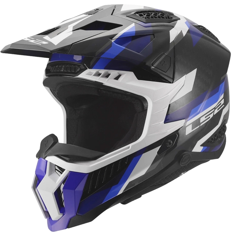 Κράνος μοτοκρός LS2 MX703 X-Force Phantom γυαλιστερό μπλε-λευκό