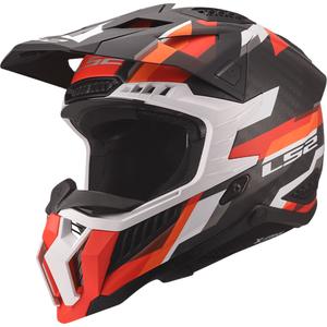 Κράνος Motocross LS2 MX703 X-Force Phantom ματ πορτοκαλί-κόκκινο