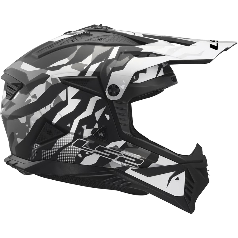 Κράνος Motocross LS2 MX708 Fast II Grotesk ματ μαύρο-γκρι