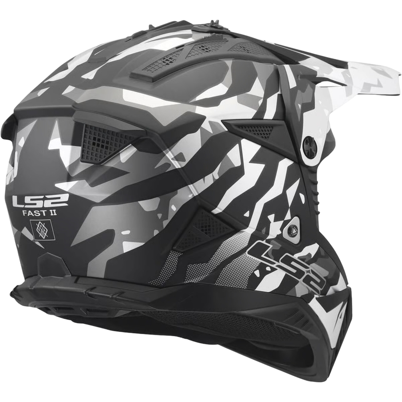 Κράνος Motocross LS2 MX708 Fast II Grotesk ματ μαύρο-γκρι