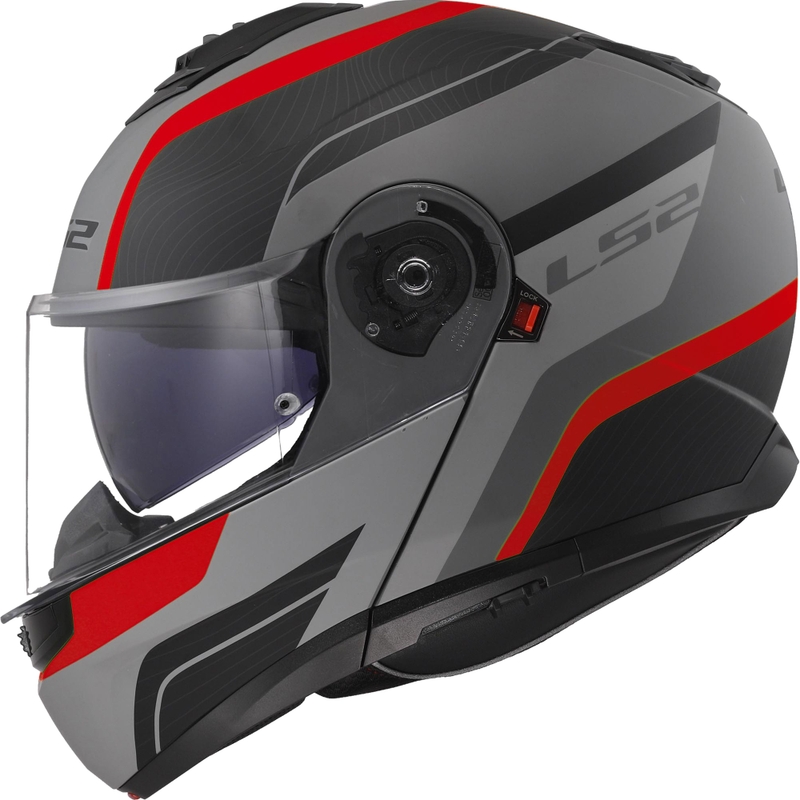 Κράνος LS2 FF908 Strobe II Monza ματ μαύρο-γκρι-κόκκινο