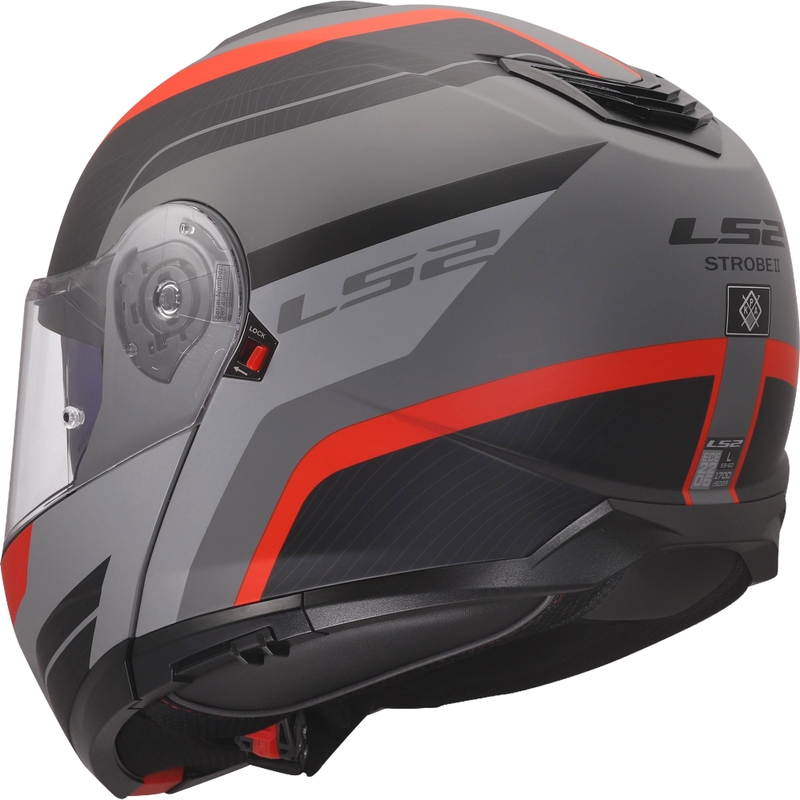 Κράνος LS2 FF908 Strobe II Monza ματ μαύρο-γκρι-κόκκινο