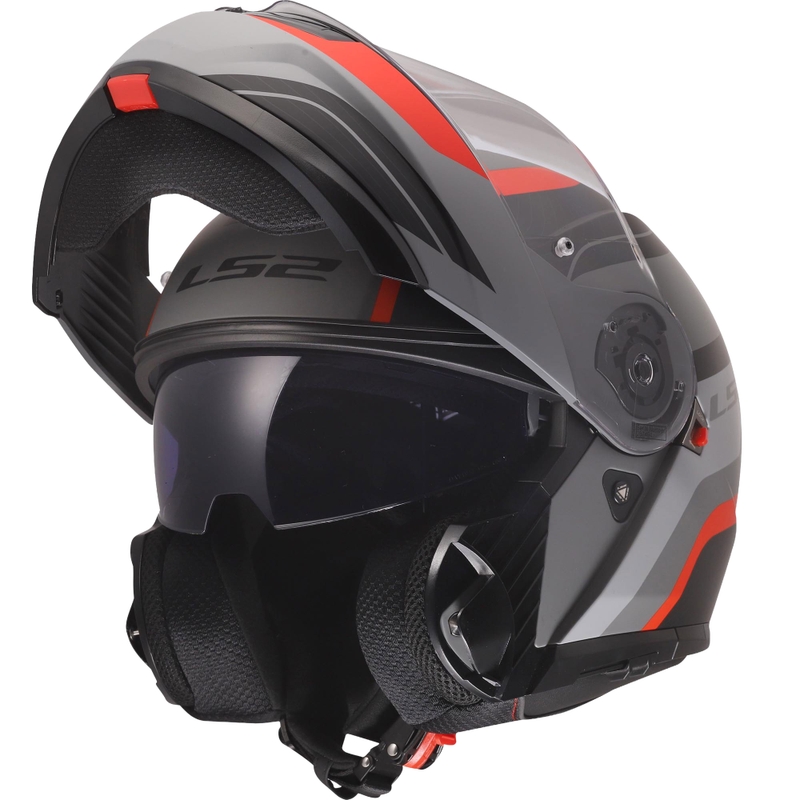 Κράνος LS2 FF908 Strobe II Monza ματ μαύρο-γκρι-κόκκινο
