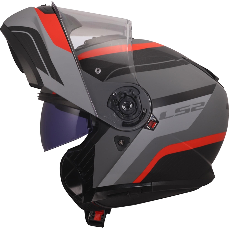 Κράνος LS2 FF908 Strobe II Monza ματ μαύρο-γκρι-κόκκινο