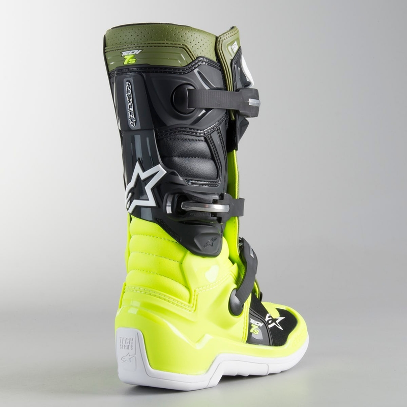Dětské boty na motorku Alpinestars Tech 7 S černo-zeleno-fluo žluté