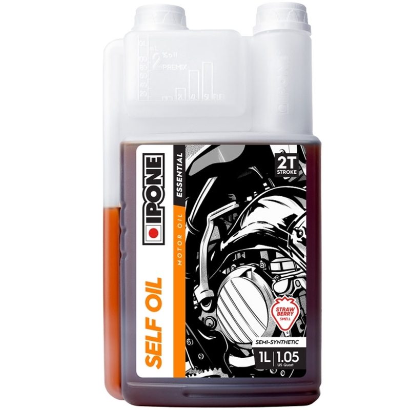Βενζίνη Ipone Self Oil 2T με δοσομετρητή 1 λίτρου φράουλα