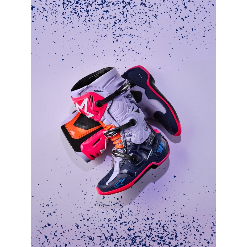 Μπότες Motocross Alpinestars TECH 10 Limited Edition Records σε μαύρο χρώμα