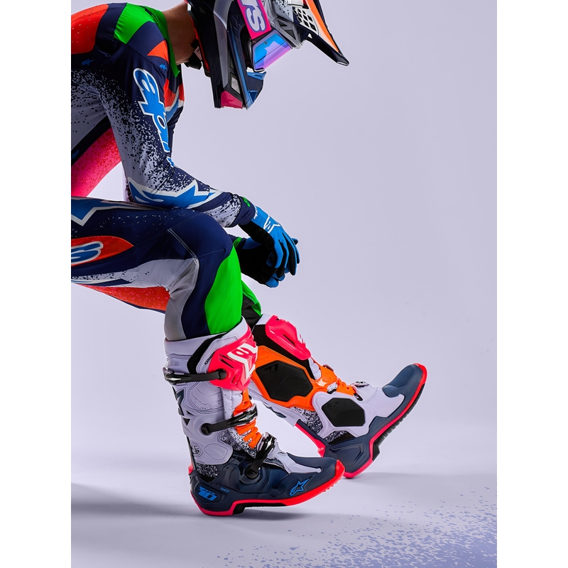 Μπότες Motocross Alpinestars TECH 10 Limited Edition Records σε μαύρο χρώμα