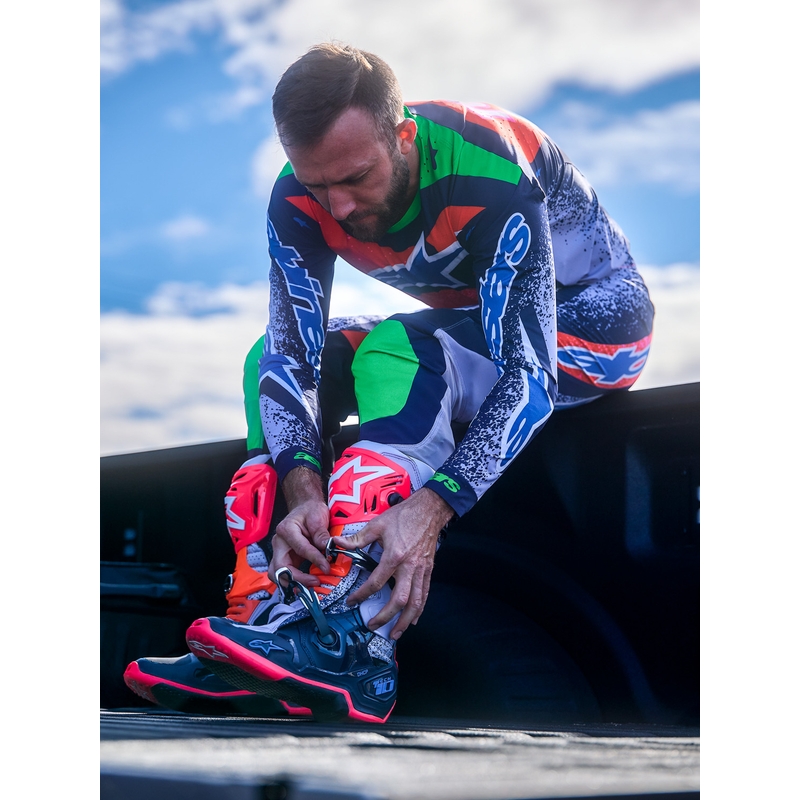 Μπότες Motocross Alpinestars TECH 10 Limited Edition Records σε μαύρο χρώμα