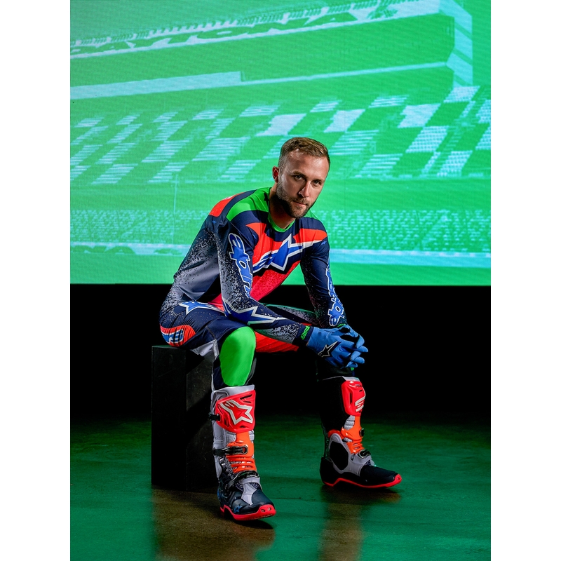 Μπότες Motocross Alpinestars TECH 10 Limited Edition Records σε μαύρο χρώμα