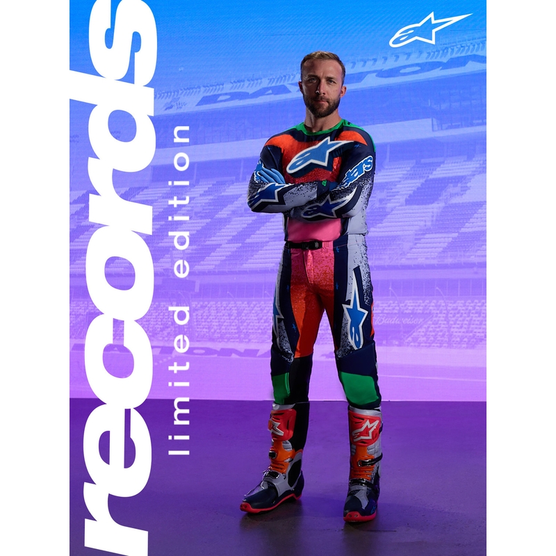Μπότες Motocross Alpinestars TECH 10 Limited Edition Records σε μαύρο χρώμα