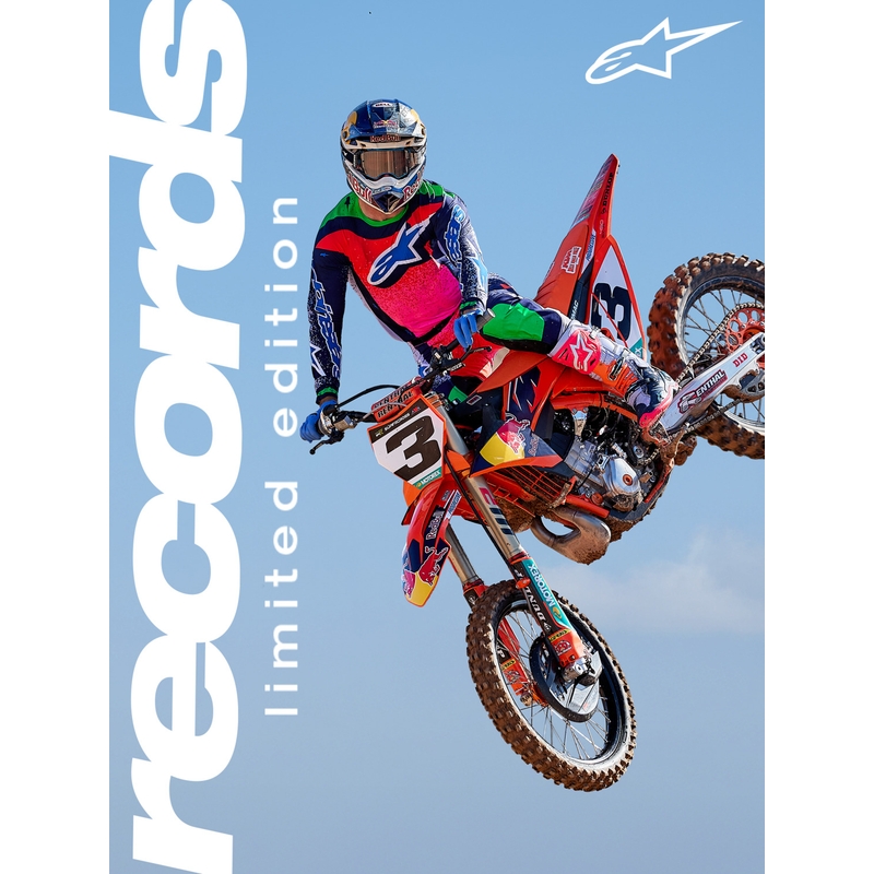 Μπότες Motocross Alpinestars TECH 10 Limited Edition Records σε μαύρο χρώμα