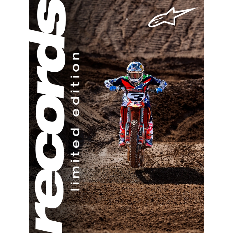 Μπότες Motocross Alpinestars TECH 10 Limited Edition Records σε μαύρο χρώμα