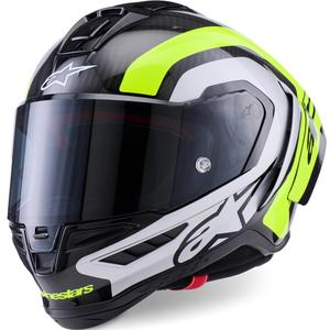 Κράνος μοτοσικλέτας Alpinestars Supertech R10 Arius full-face μαύρο-φθορίζον κίτρινο-λευκό