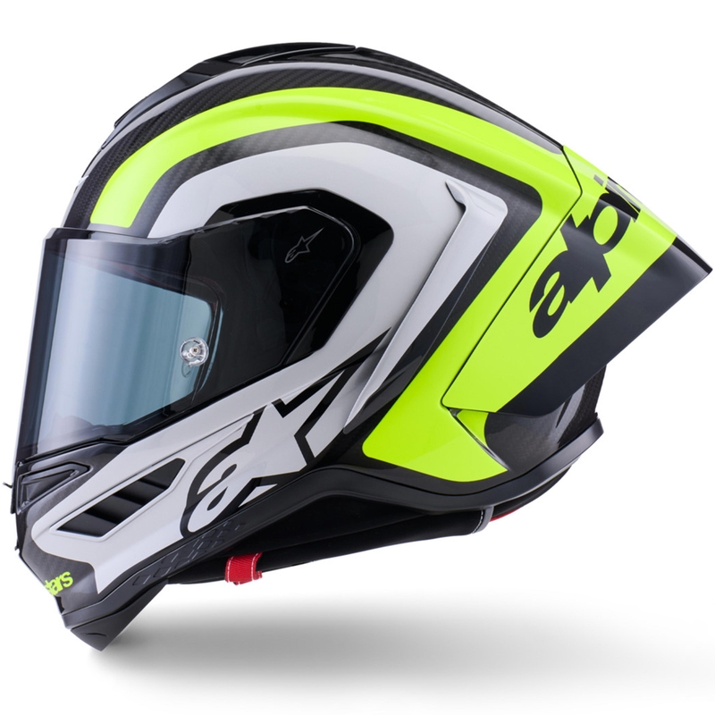 Κράνος μοτοσικλέτας Alpinestars Supertech R10 Arius full-face μαύρο-φθορίζον κίτρινο-λευκό