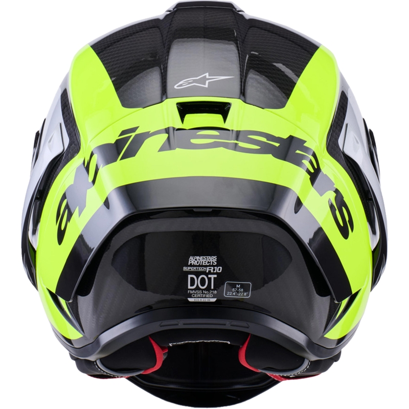 Κράνος μοτοσικλέτας Alpinestars Supertech R10 Arius full-face μαύρο-φθορίζον κίτρινο-λευκό