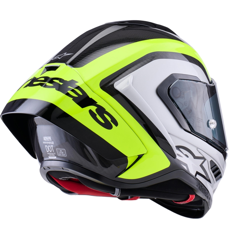 Κράνος μοτοσικλέτας Alpinestars Supertech R10 Arius full-face μαύρο-φθορίζον κίτρινο-λευκό