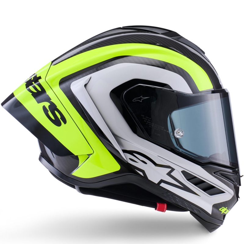 Κράνος μοτοσικλέτας Alpinestars Supertech R10 Arius full-face μαύρο-φθορίζον κίτρινο-λευκό