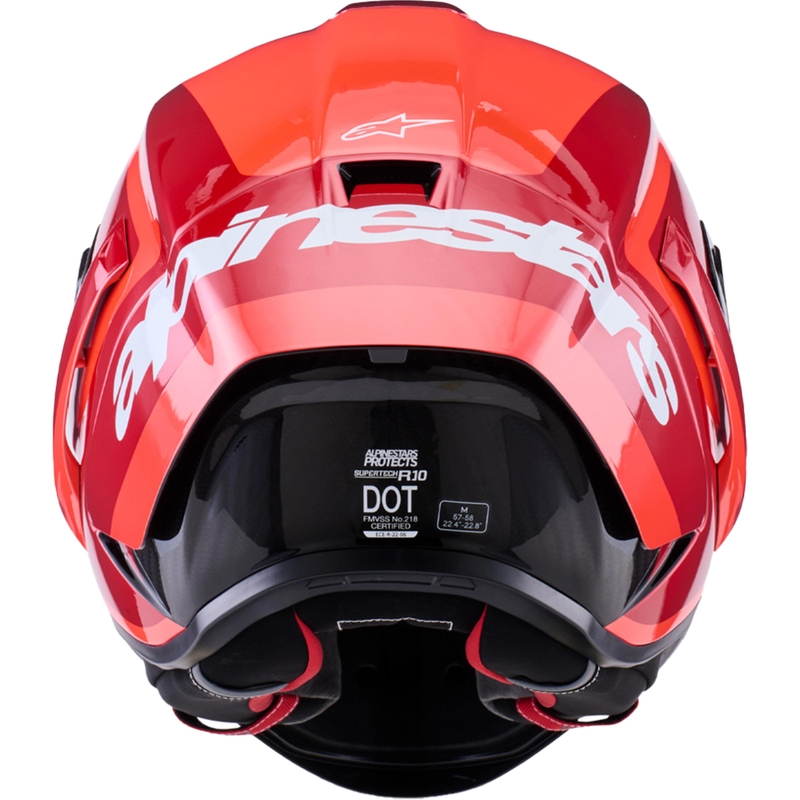 Κράνος μοτοσικλέτας Alpinestars Supertech R10 Arius full-face, fluorescent κόκκινο-κόκκινο-μαύρο-λευκό