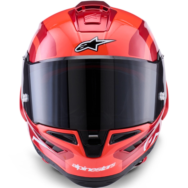 Κράνος μοτοσικλέτας Alpinestars Supertech R10 Arius full-face, fluorescent κόκκινο-κόκκινο-μαύρο-λευκό