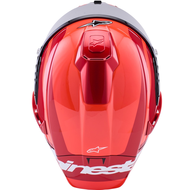 Κράνος μοτοσικλέτας Alpinestars Supertech R10 Arius full-face, fluorescent κόκκινο-κόκκινο-μαύρο-λευκό
