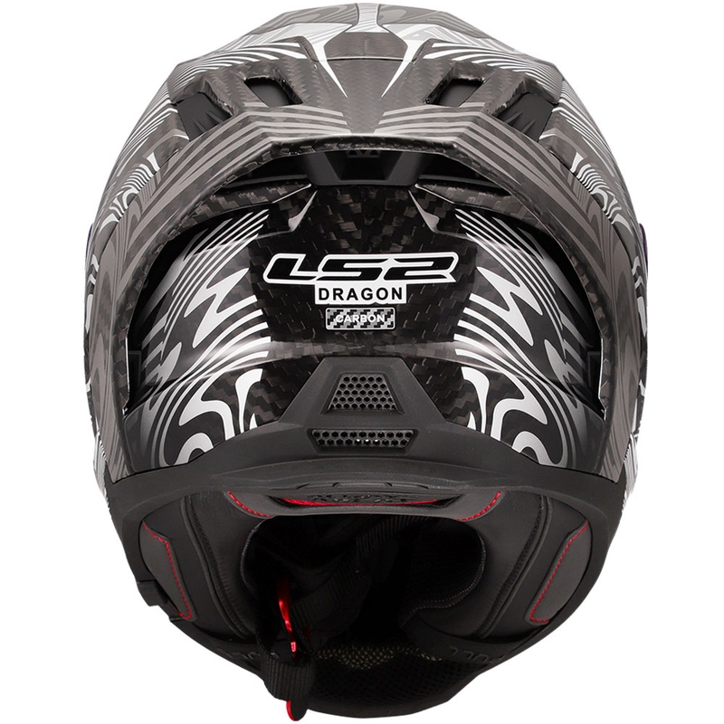 Κράνος Μοτοσικλέτας LS2 FF807 Dragon Carbon Enthum Full Face, Γυαλιστερό Ασημί