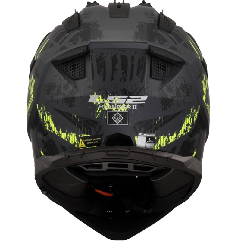 Κράνος μοτοσικλέτας Enduro LS2 MX702 PIONEER II CRAZY μαύρο-φλουορ κίτρινο