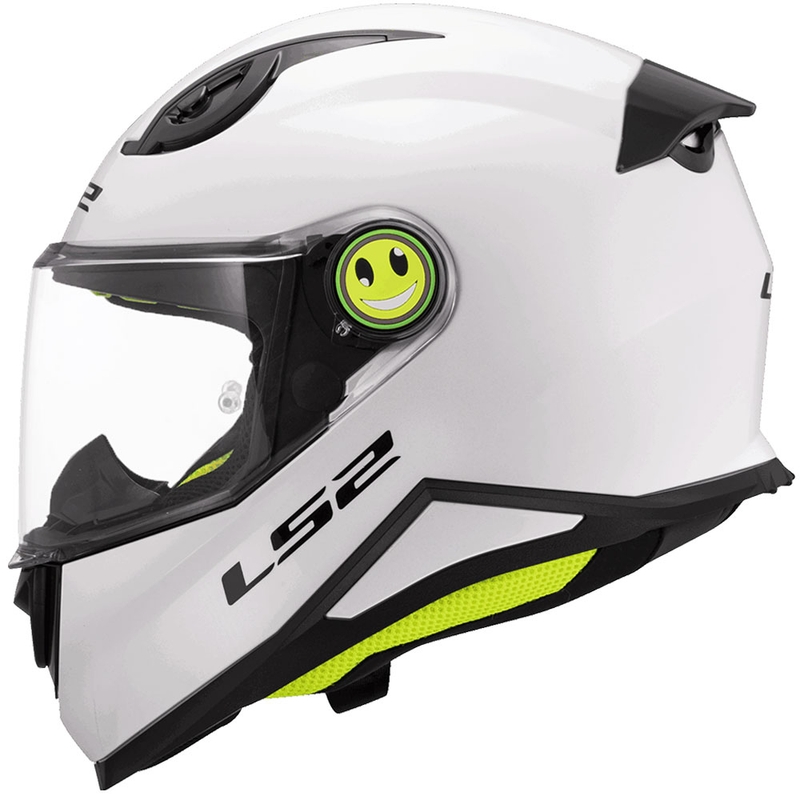 Παιδικό κράνος μοτοσικλέτας full face LS2 FF812, γυαλιστερό λευκό