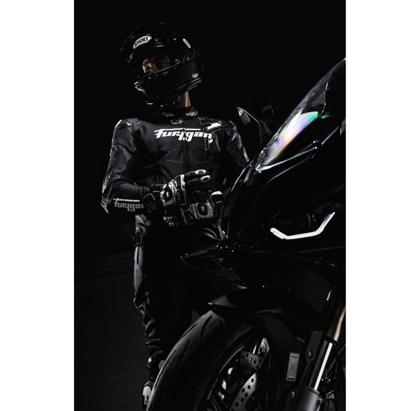 Δερμάτινο μπουφάν μοτοσικλέτας Furygan Raptor Evo 3 μαύρο-άσπρο
