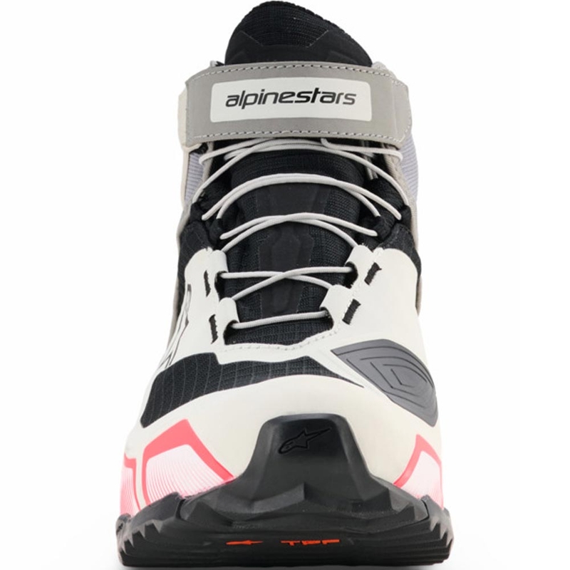 Γυναικείες Μπότες Μοτοσικλέτας Alpinestars Stella CR-X Drystar Λευκό-Ανοιχτό Γκρι-Μαύρο-Φθορίζον Ροζ