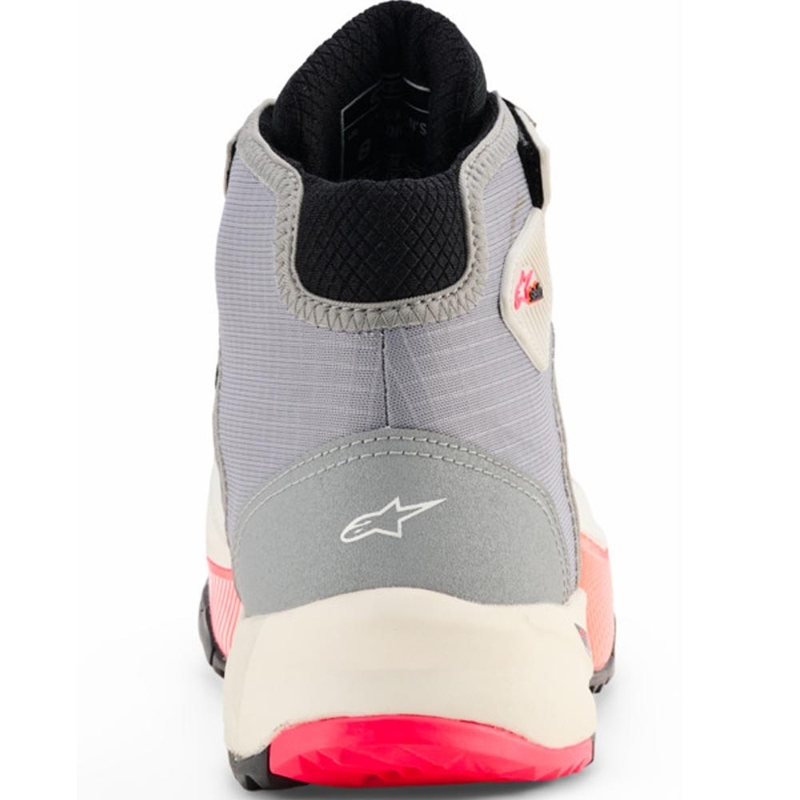 Γυναικείες Μπότες Μοτοσικλέτας Alpinestars Stella CR-X Drystar Λευκό-Ανοιχτό Γκρι-Μαύρο-Φθορίζον Ροζ