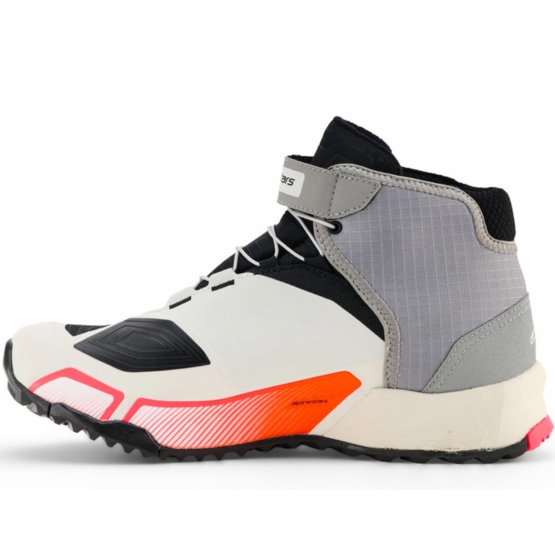 Γυναικείες Μπότες Μοτοσικλέτας Alpinestars Stella CR-X Drystar Λευκό-Ανοιχτό Γκρι-Μαύρο-Φθορίζον Ροζ