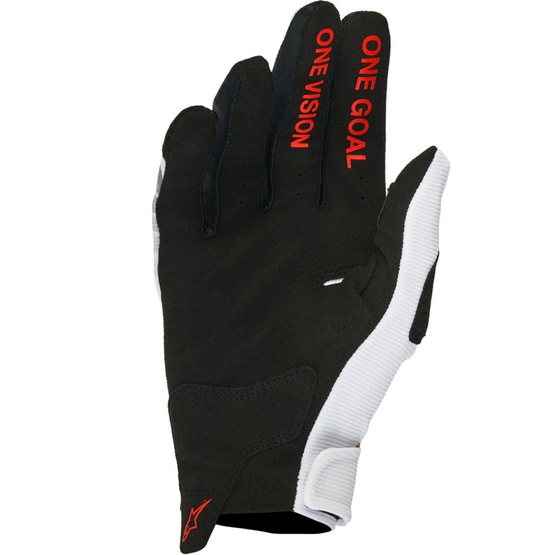Συλλογή γαντιών Alpinestars Radar Honda motocross λευκά-μαύρα-κόκκινα