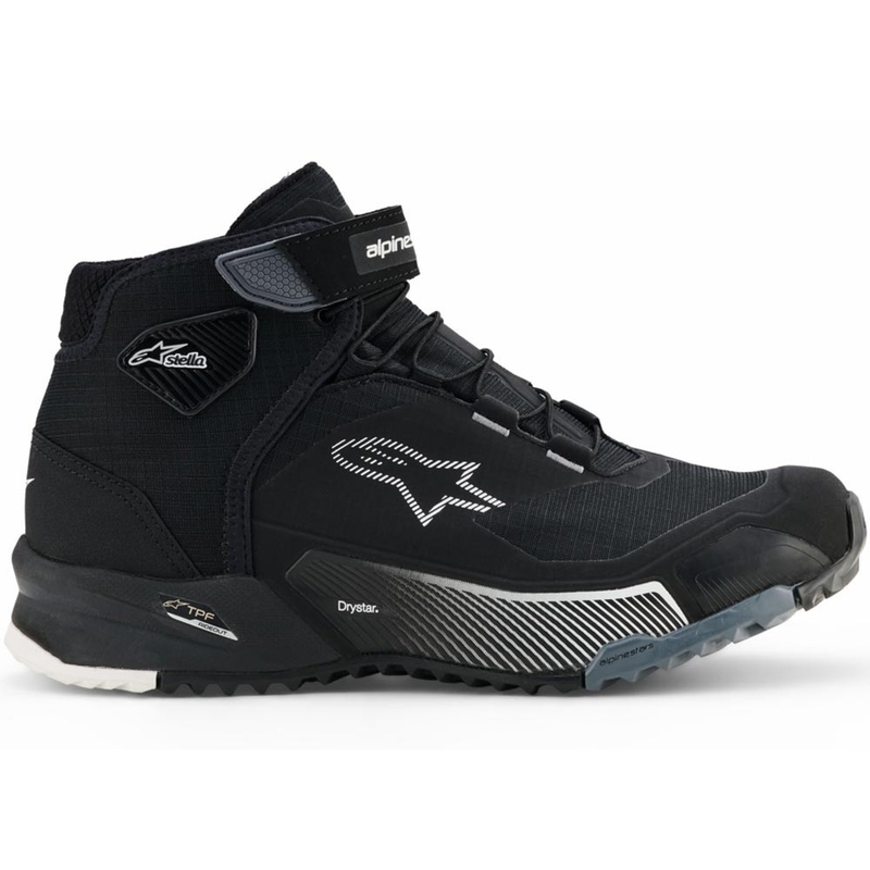 Γυναικείες μπότες μοτοσικλέτας Alpinestars Stella CR-X Drystar μαύρο-γκρι-λευκό