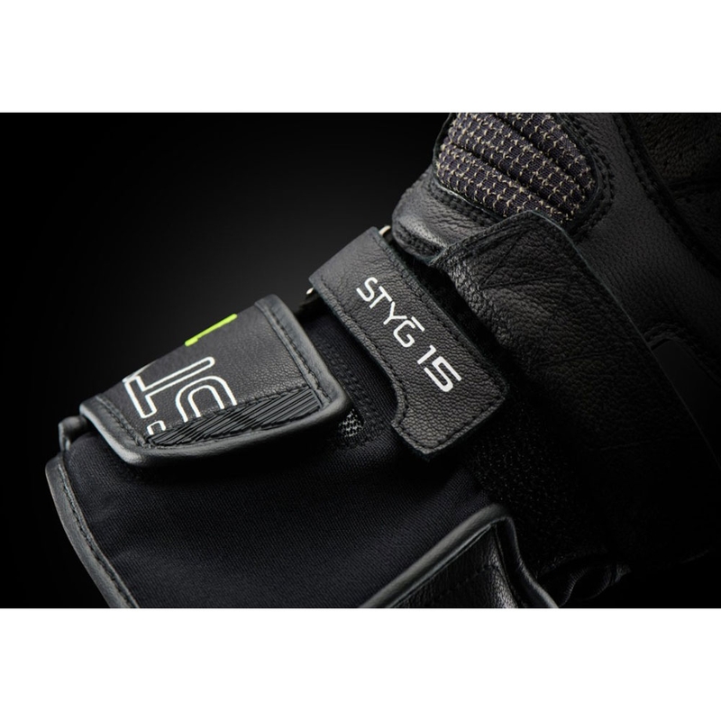 Γάντια Μοτοσικλέτας Furygan STYG 15 με Αερισμό, Μαύρο-Λευκό-Φθοριούχο Κίτρινο