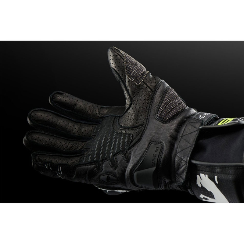 Γάντια Μοτοσικλέτας Furygan STYG 15 με Αερισμό, Μαύρο-Λευκό-Φθοριούχο Κίτρινο