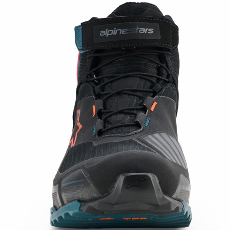 Μπότες μοτοσικλέτας Alpinestars CR-X Drystar μαύρο-μπλε-φλουορο-πορτοκαλί