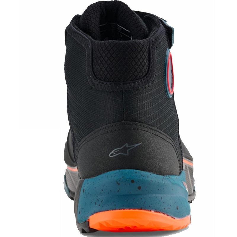 Μπότες μοτοσικλέτας Alpinestars CR-X Drystar μαύρο-μπλε-φλουορο-πορτοκαλί