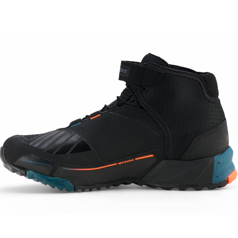 Μπότες μοτοσικλέτας Alpinestars CR-X Drystar μαύρο-μπλε-φλουορο-πορτοκαλί