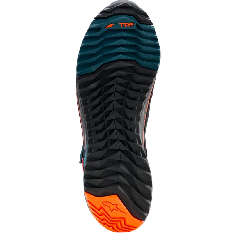 Μπότες μοτοσικλέτας Alpinestars CR-X Drystar μαύρο-μπλε-φλουορο-πορτοκαλί