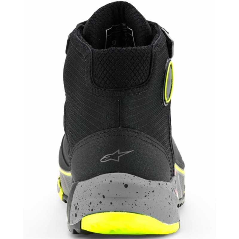 Μπότες μοτοσικλέτας Alpinestars CR-X Drystar μαύρες-σκούρο γκρι-φλουορ κίτρινο