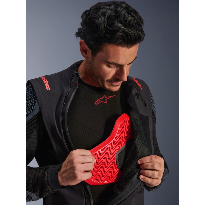 Μπουφάν μοτοσικλέτας Alpinestars Halo PRO Drystar XF μαύρο-σκούρο γκρι-κόκκινο