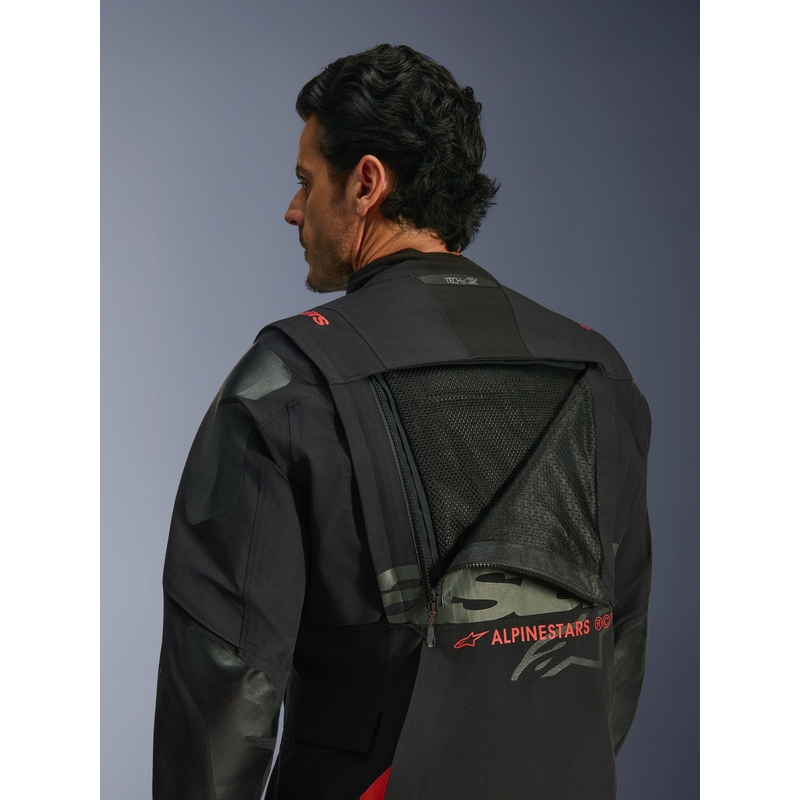 Μπουφάν μοτοσικλέτας Alpinestars Halo PRO Drystar XF μαύρο-σκούρο γκρι-κόκκινο