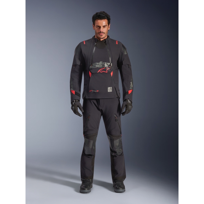 Μπουφάν μοτοσικλέτας Alpinestars Halo PRO Drystar XF μαύρο-σκούρο γκρι-κόκκινο