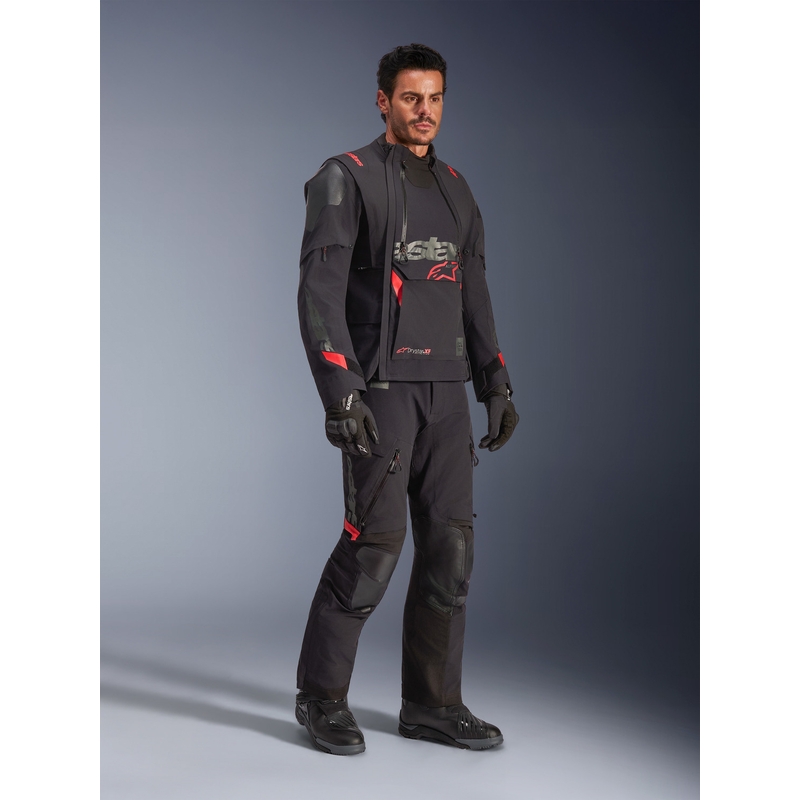 Μπουφάν μοτοσικλέτας Alpinestars Halo PRO Drystar XF μαύρο-σκούρο γκρι-κόκκινο