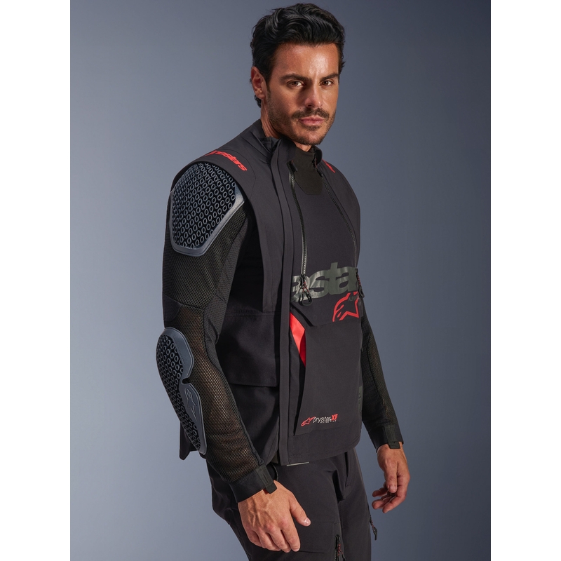 Μπουφάν μοτοσικλέτας Alpinestars Halo PRO Drystar XF μαύρο-σκούρο γκρι-κόκκινο
