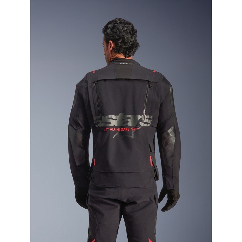 Μπουφάν μοτοσικλέτας Alpinestars Halo PRO Drystar XF μαύρο-σκούρο γκρι-κόκκινο
