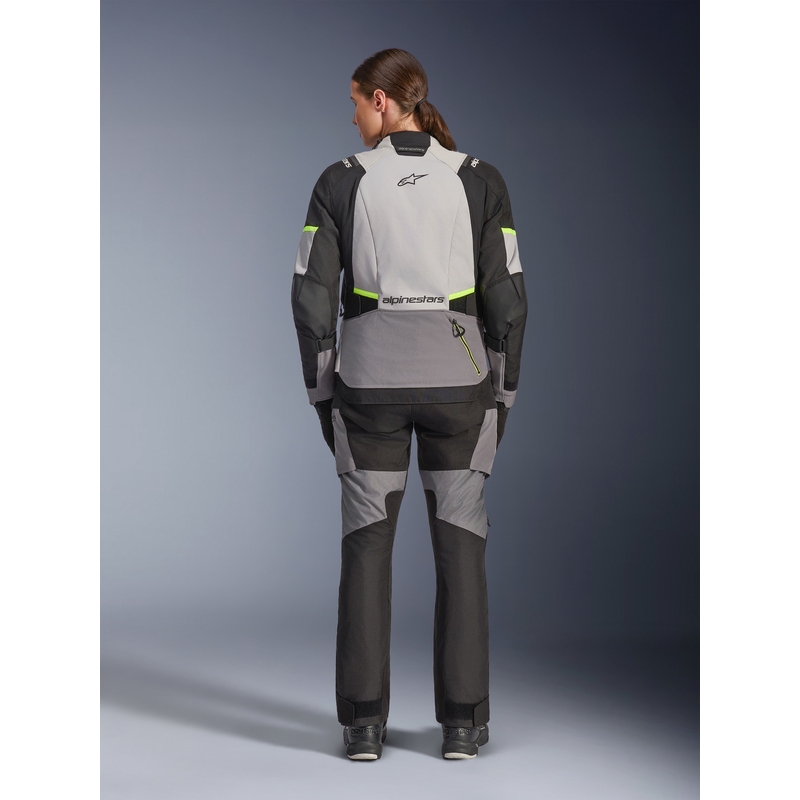 Γυναικείο Μπουφάν Μοτοσικλέτας Alpinestars Stella Andes V4 Drystar Σκούρο Γκρι-Ανοιχτό Γκρι-Μαύρο-Φθορίζον Κίτρινο